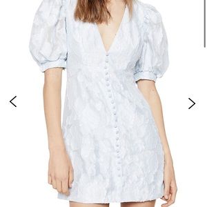 Talullah Jacquard Puff-Sleeve Mini Dress 2022